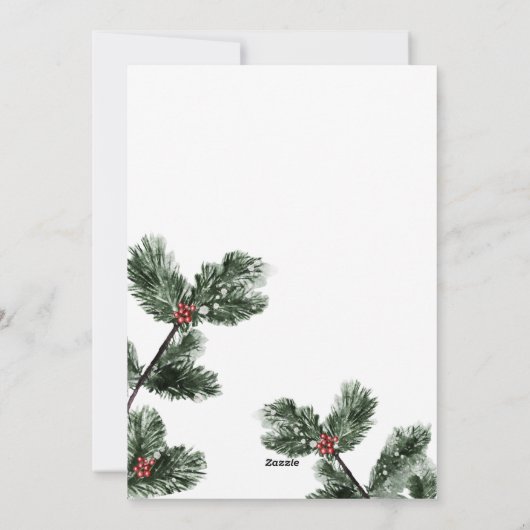 Moderne foto-buffel kerstkaart (Achterkant)