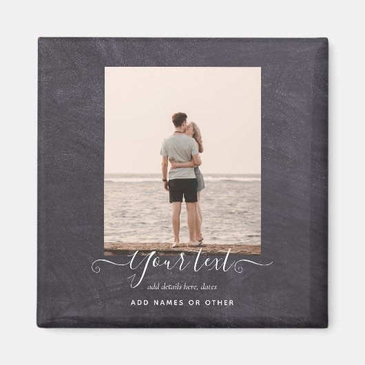 Moderne FOTO Cadeau Aangepaste Tekst Leiste Onderw Magneet (Voorkant)