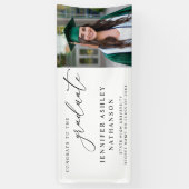 Moderne Foto Calligrafie Afstudeerbanner - Wit Spandoek (Verticaal)
