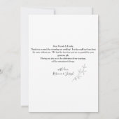 Moderne Foto Calligrafie Script Minimalistische Hu Bedankkaart (Achterkant)