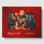 Moderne foto Chinese bruiloft Gastenboek (Voorkant)