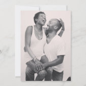 Moderne foto chique kalligrafie elegante bruiloft kaart (Achterkant)