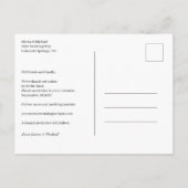 Moderne Foto Clear Typografie White Save the date Aankondigingskaart (Achterkant)