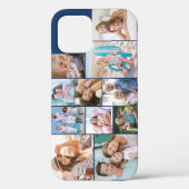 Moderne foto Collage 11 Afbeelding Blue Sideways Case-Mate iPhone Case (Achterkant)