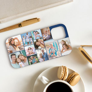 Moderne foto Collage 11 Afbeelding Blue Sideways Case-Mate iPhone Case