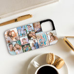 Moderne foto Collage 11 Afbeelding zwarte snufjes Case-Mate iPhone Case<br><div class="desc">Upload uw 11 van uw favoriete foto's en creëer uw eigen gepersonaliseerde telefoongeval. Dit coole moderne ontwerp wordt zijdelings getoond en heeft een zwarte (editable) achtergrond met een sjabloon van de fotocollage die automatisch uw afbeeldingen in vierkante en portretformaten toont. Ontworpen voor iphone 12 Pro maar zal vele andere modellen...</div>