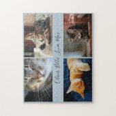 Moderne Foto Collage Aangepaste Script Name Light  Legpuzzel (Verticaal)