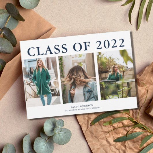 Moderne foto-collage Afstudeeraankondiging 2022