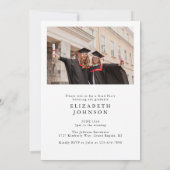 Moderne foto-collage afstudeerfeest uitnodiging (Achterkant)