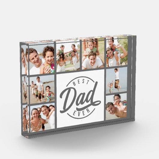 Moderne foto Collage Beste vader ooit fotoblok (Links)