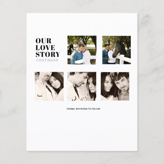 Moderne FOTO Collage Bewaar Data Stof Blauw (Achterkant)