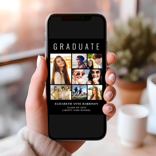 Moderne foto Collage Black Afstuderen