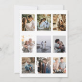 Moderne foto collage bruiloft uitnodiging (Achterkant)