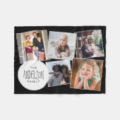 Moderne Foto Collage Chic Family Friends Keepomwil Fleece Deken (Voorkant (Horizontaal))