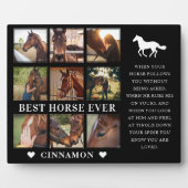 Moderne foto collage & citaat van het beste paard fotoplaat (Voorkant)