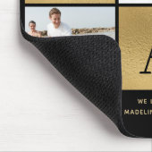 Moderne foto Collage Dad Black Gold Muismat (Hoek)