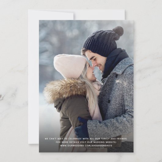 Moderne foto Collage Donk Blue Save our Date Save The Date (Achterkant)