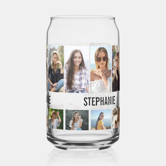 Moderne foto | Collage Drink Blikvorm Glas (Achterkant)