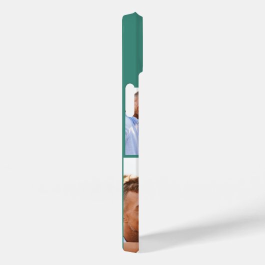 Moderne foto-collage, felgroen initiaal monogram Case-Mate iPhone case (Achterkant / Rechts)