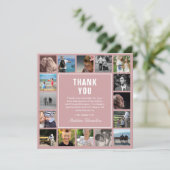 Moderne foto-collage Funeral Sympathie Bedankkaart (Staand voorkant)