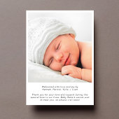 Moderne foto-collage geboorte aankondiging