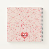 Moderne foto Collage Girly Pink Monogram naam Notitieboek (Achterkant)