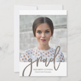 Moderne foto collage Grad Zilver Script Afstuderen Kaart