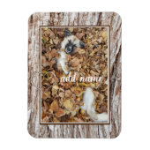 moderne foto-collage hond grappig magneet (Verticaal)