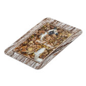 moderne foto-collage hond grappig magneet (Linkerzijde)