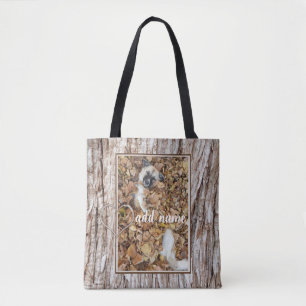 moderne foto-collage hond grappig tote bag