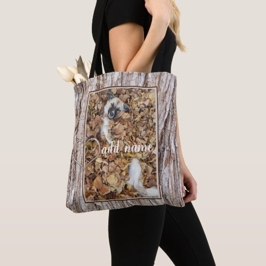 moderne foto-collage hond grappig tote bag (Dichtbij)