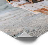 Moderne foto collage krans monogram familie bruin poster (Hoek)