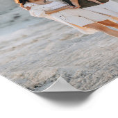 Moderne foto collage krans monogram familie zwart poster (Hoek)