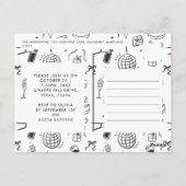 Moderne foto collage leuk handgetekende verjaardag briefkaart (Achterkant)