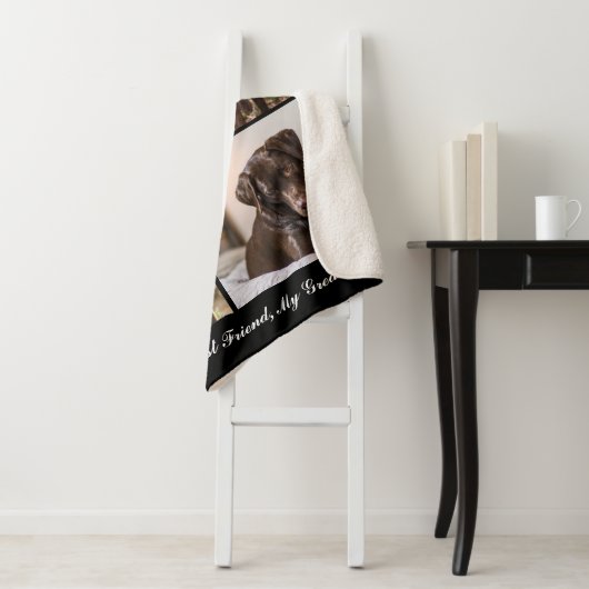 Moderne foto collage Milestone Keepomwille Dogs Ca Sherpa Deken (In situ)