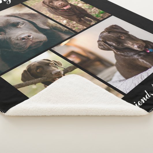 Moderne foto collage Milestone Keepomwille Dogs Ca Sherpa Deken (3/4)