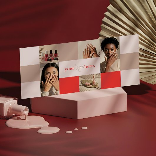 Moderne Foto Collage Nail Salon Gift Voucher