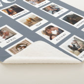 Moderne foto collage paar liefde stoffig blauw sherpa deken (3/4)