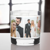 Moderne foto Collage Pas getrouwd bruiloft aandenk Whisky Glas