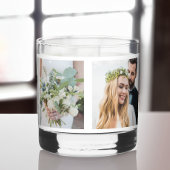 Moderne foto Collage Pas getrouwd bruiloft aandenk Whisky Glas