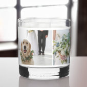 Moderne foto Collage Pas getrouwd bruiloft aandenk Whisky Glas