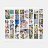 Moderne foto Collage Persoonlijk Wit Fleece Deken (Voorkant (Horizontaal))