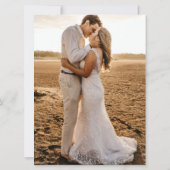 Moderne foto Collage Pine Green Wedding Bedankt (Achterkant)