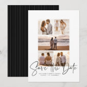 Moderne foto collage save the date (Voorkant / Achterkant)