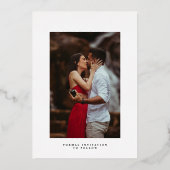 Moderne Foto Collage Save The Date Folie Uitnodiging (Achterkant)