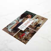 Moderne Foto Collage Save The Date Folie Uitnodiging (Gedraaid)