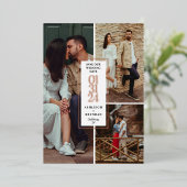 Moderne Foto Collage Save The Date Folie Uitnodiging (Staand Voorkant)