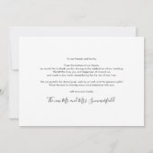 Moderne foto collage script bruiloft bedankkaart (Achterkant)