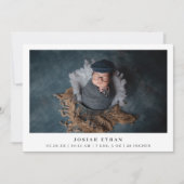 Moderne foto Collage Simple Newborn Birth Aankondiging (Voorkant)