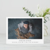 Moderne foto Collage Simple Newborn Birth Aankondiging (Staand voorkant)